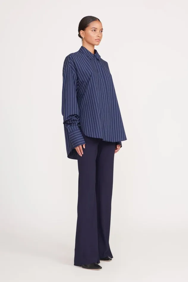 Women STAUD Tops COLTON SHIRT NAVY PINSTRIPE Women STAUD Tops COLTON SHIRT NAVY PINSTRIPE