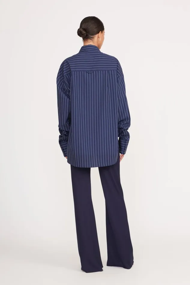 Women STAUD Tops COLTON SHIRT NAVY PINSTRIPE Women STAUD Tops COLTON SHIRT NAVY PINSTRIPE