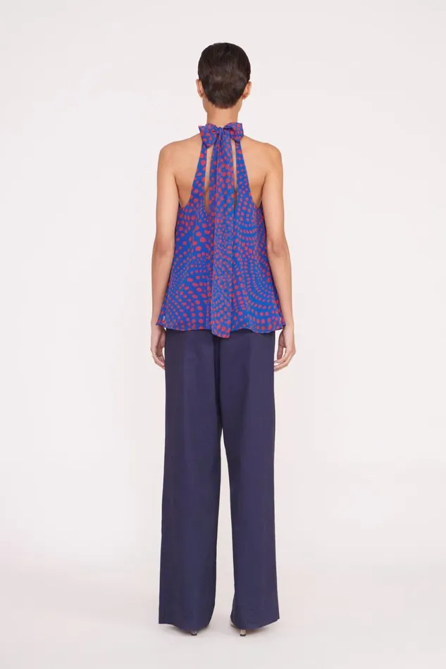 Women STAUD Tops MARLOWE TOP LAPIS WAVY DOT Women STAUD Tops MARLOWE TOP LAPIS WAVY DOT