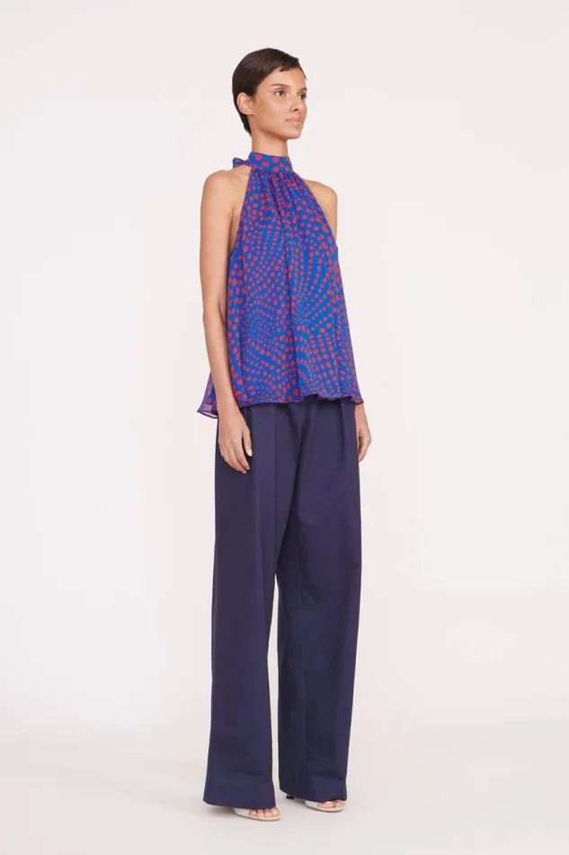 Women STAUD Tops MARLOWE TOP LAPIS WAVY DOT Women STAUD Tops MARLOWE TOP LAPIS WAVY DOT