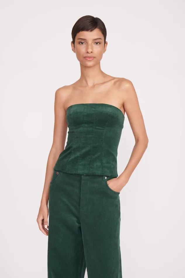 Women STAUD Tops WOODGRAIN TOP PINE