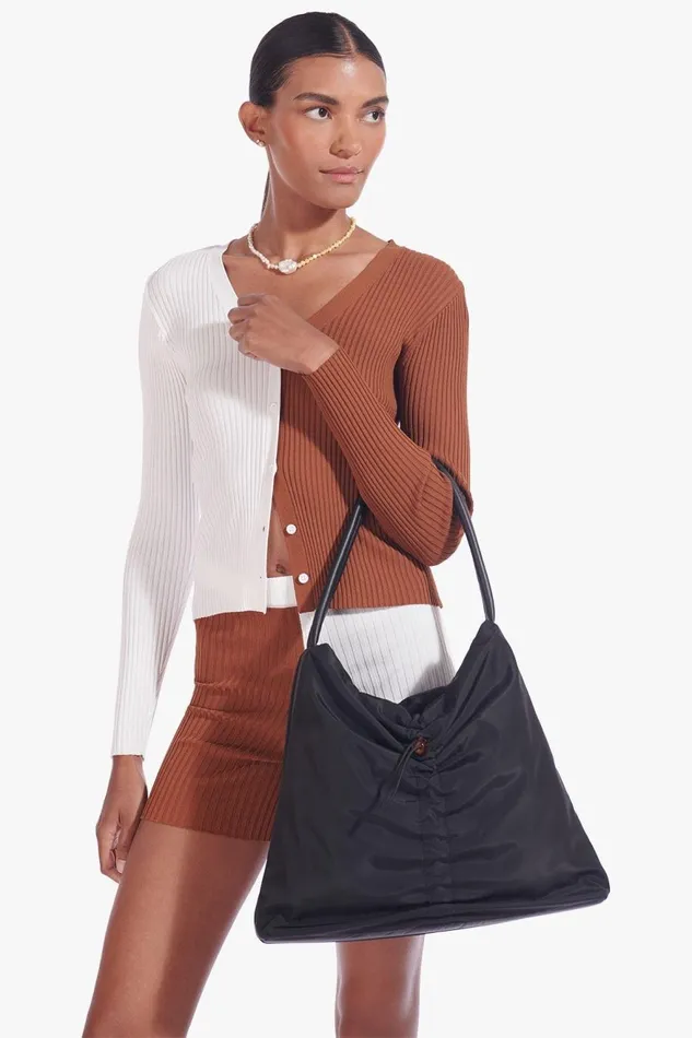 Women STAUD Totes FELIX NYLON TOTE BLACK