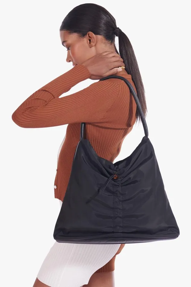 Women STAUD Totes FELIX NYLON TOTE BLACK
