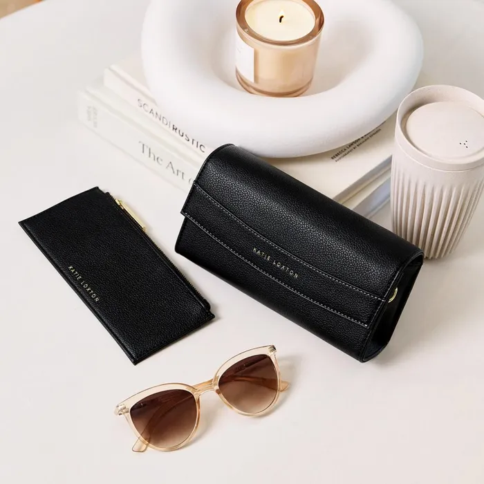 Women Sunglasses and Cases Katie Loxton Glasses Case And Card Holder In Black Women Sunglasses and Cases Katie Loxton Glasses Case And Card Holder In Black