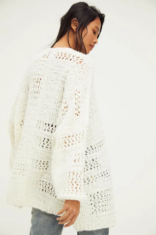 Women Sweaters Free People Saturday Morning Cardi Evening Cream