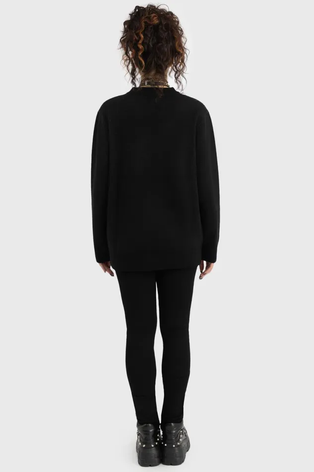 Women Sweaters Killstar I Like To Be Hugged Knit Sweater