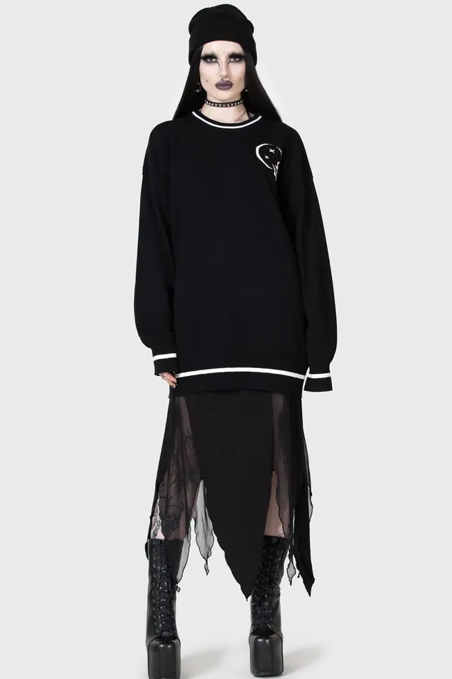 Women Sweaters Killstar Midnight Games Sweater