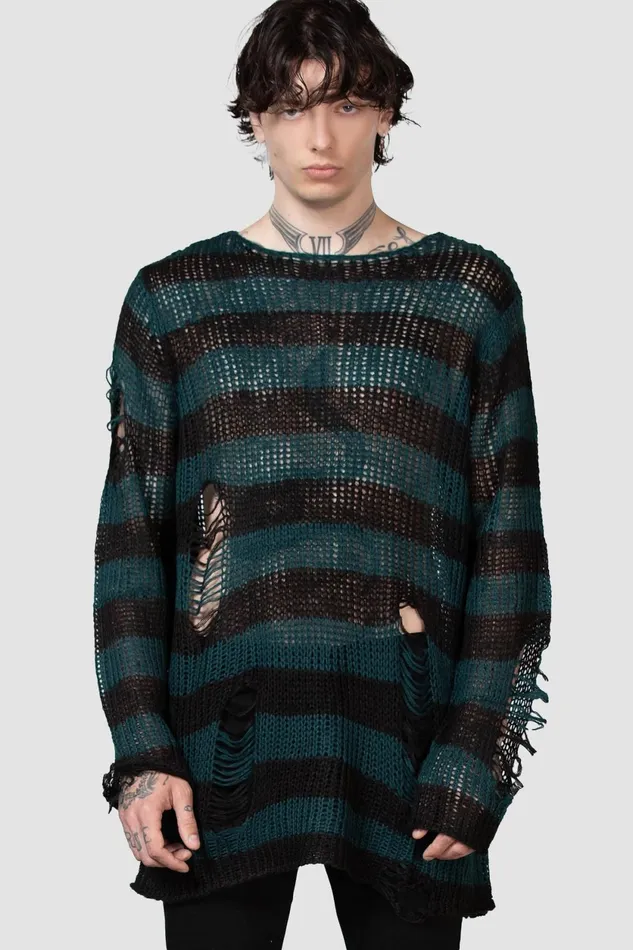 Women Sweaters Killstar Sea Punk Knit Sweater