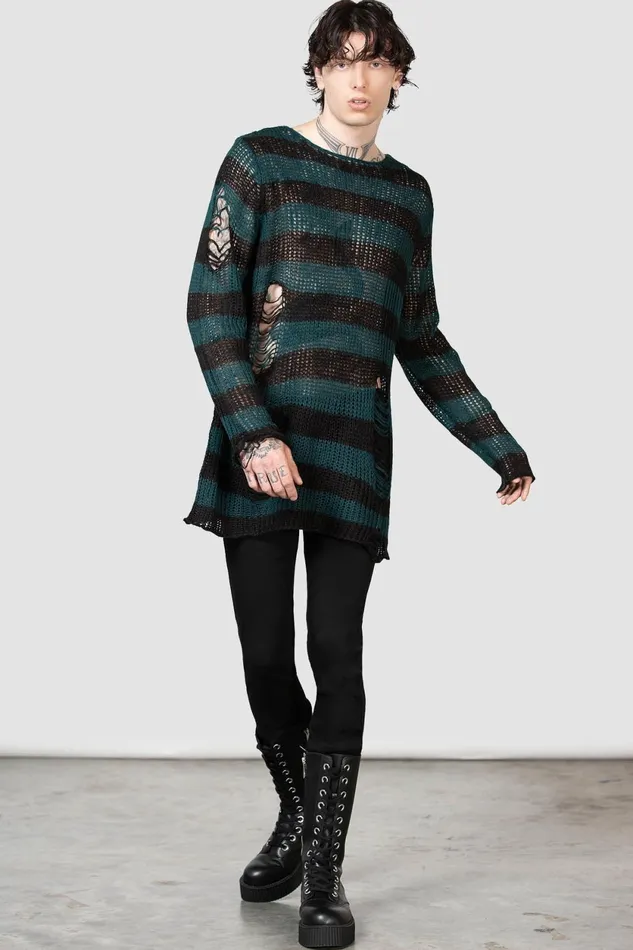 Women Sweaters Killstar Sea Punk Knit Sweater