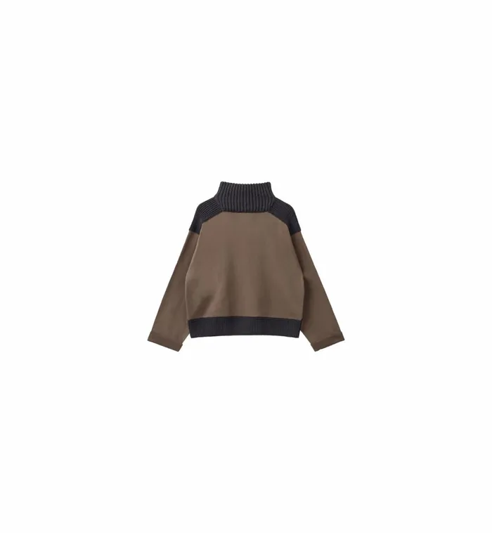 Women Sweats MOS MOSH MMHCare Knit Sweatshirt 8211 HEYANNO Major Brown