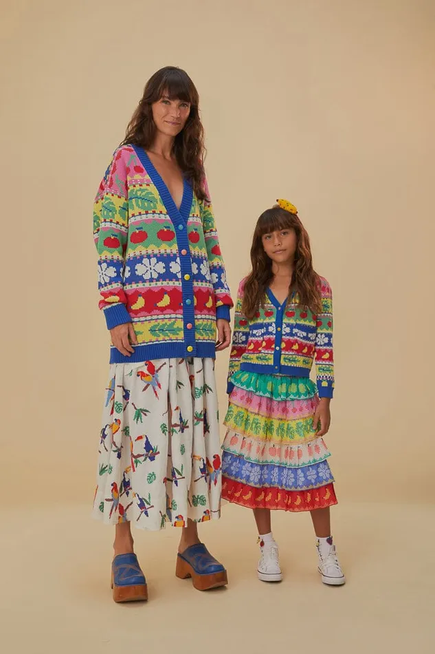 Women Sweet Orchard Knit Kids Cardigan Sweet Orchard Multicolor Kids FARM Rio Cardigans
