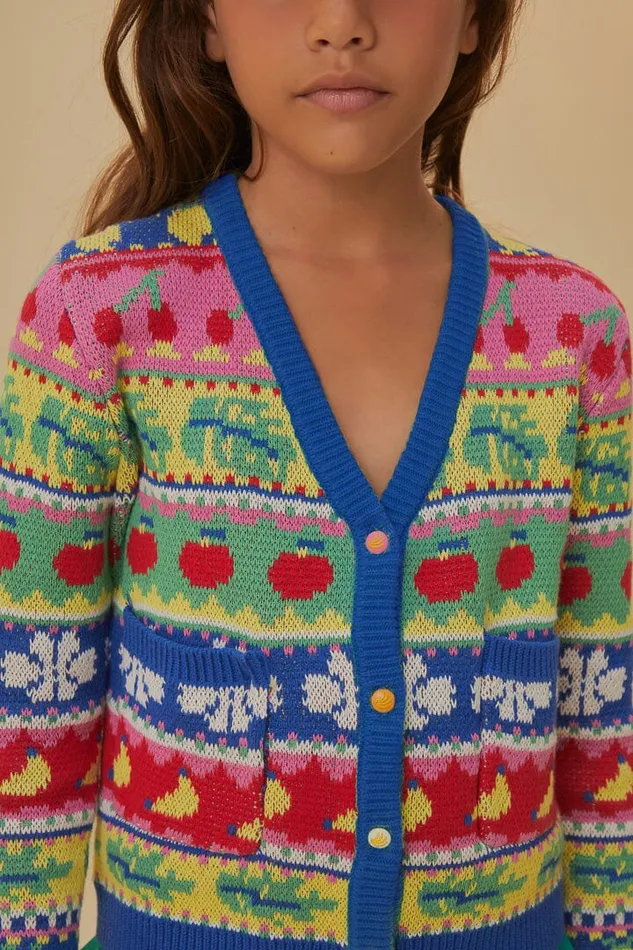 Women Sweet Orchard Knit Kids Cardigan Sweet Orchard Multicolor Kids FARM Rio Cardigans