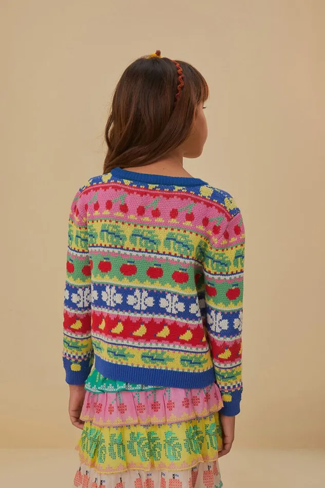 Women Sweet Orchard Knit Kids Cardigan Sweet Orchard Multicolor Kids FARM Rio Cardigans