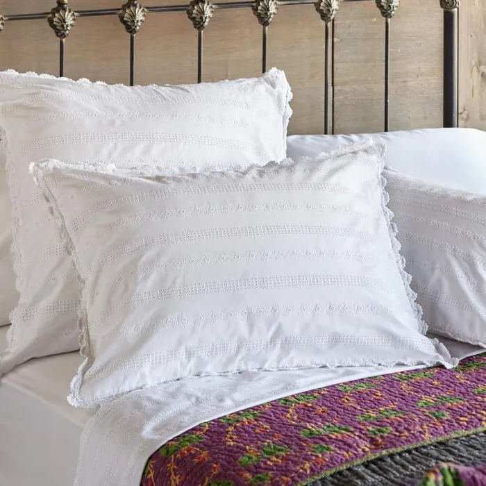 Women Sweet Simplicity Sham White Sundance Catalog Bedding and Bath