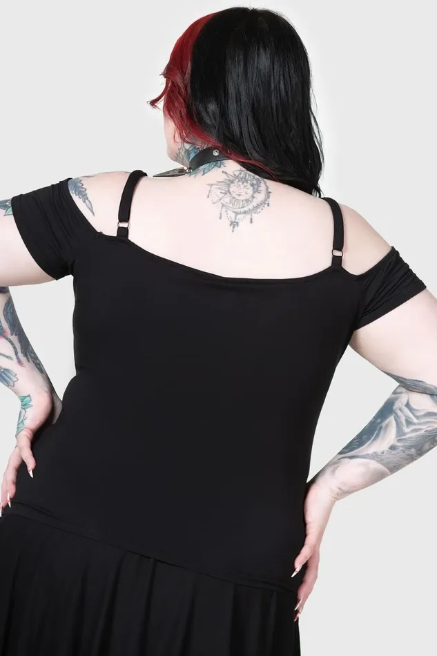 Women TShirts and Vests Killstar Lights Out Top