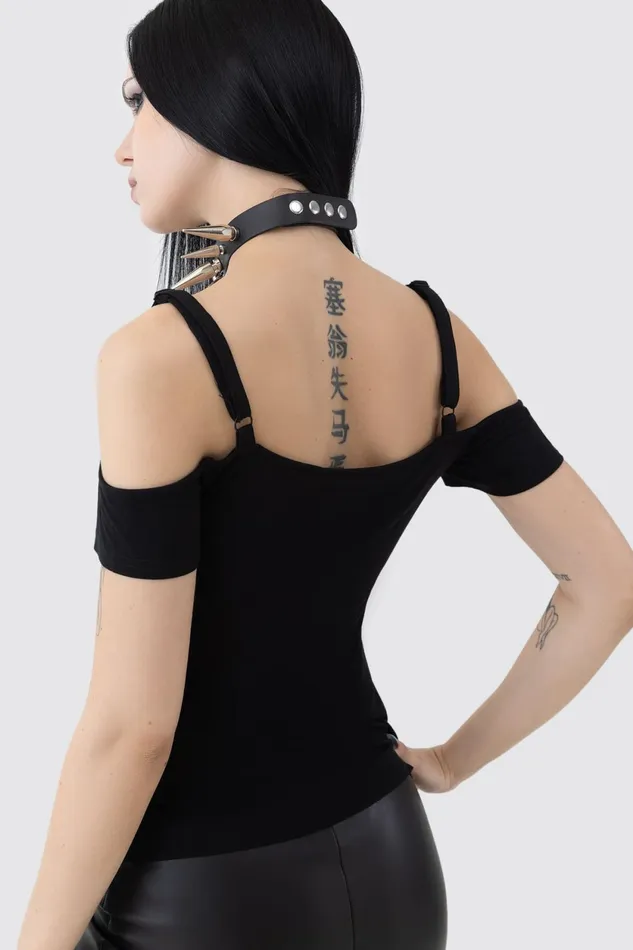 Women TShirts and Vests Killstar Lights Out Top
