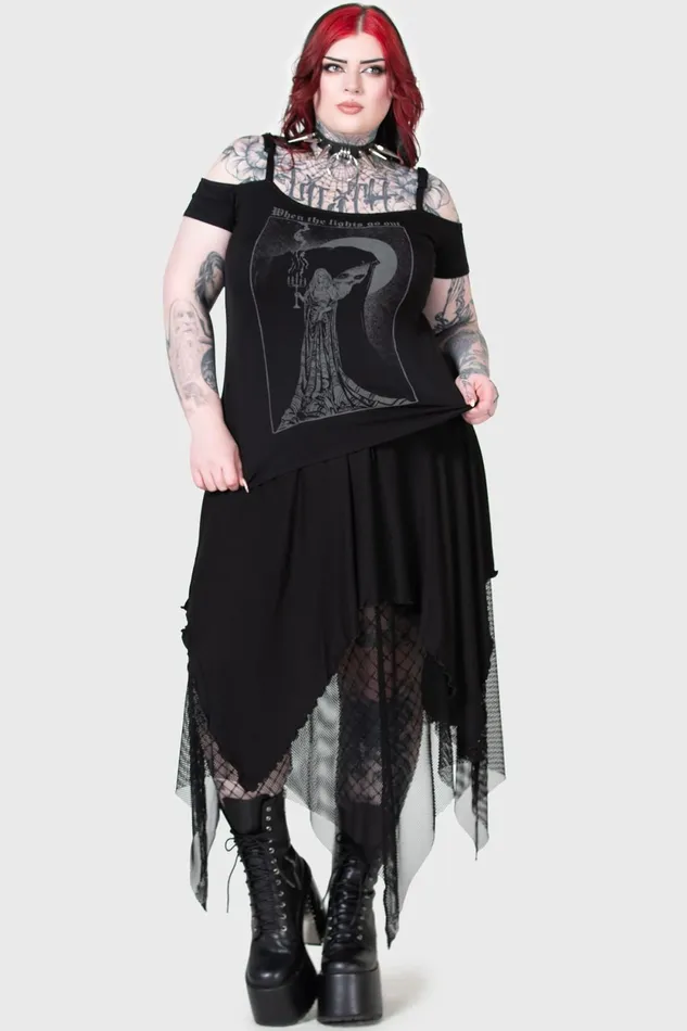 Women TShirts and Vests Killstar Lights Out Top