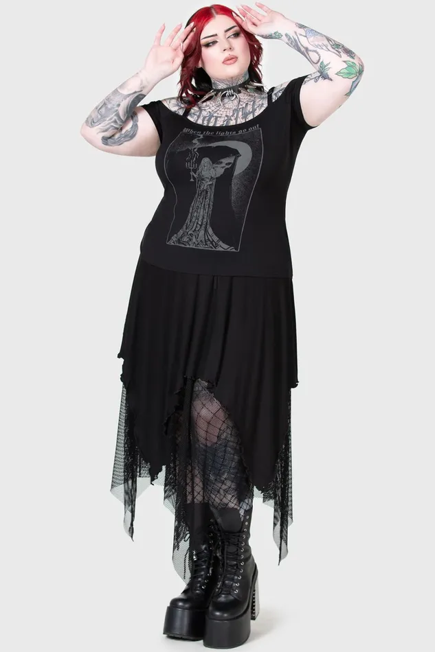Women TShirts and Vests Killstar Lights Out Top