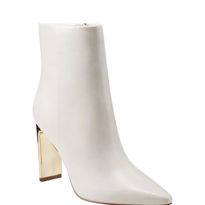 Women Talyna Dress Bootie Chic Cream Leather Marc Fisher Booties