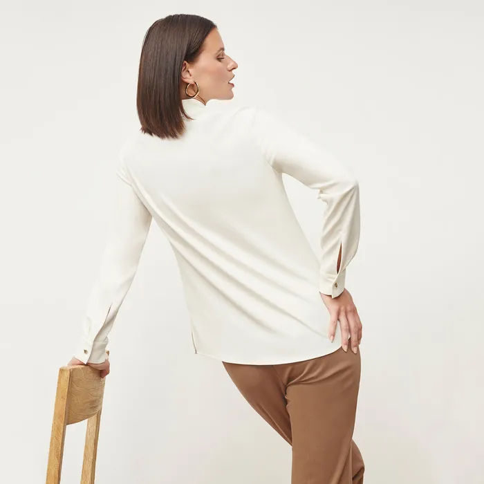 Women The Lagarde Shirt 8211 Eco Soft Wave Ivory Tops M M LaFleur