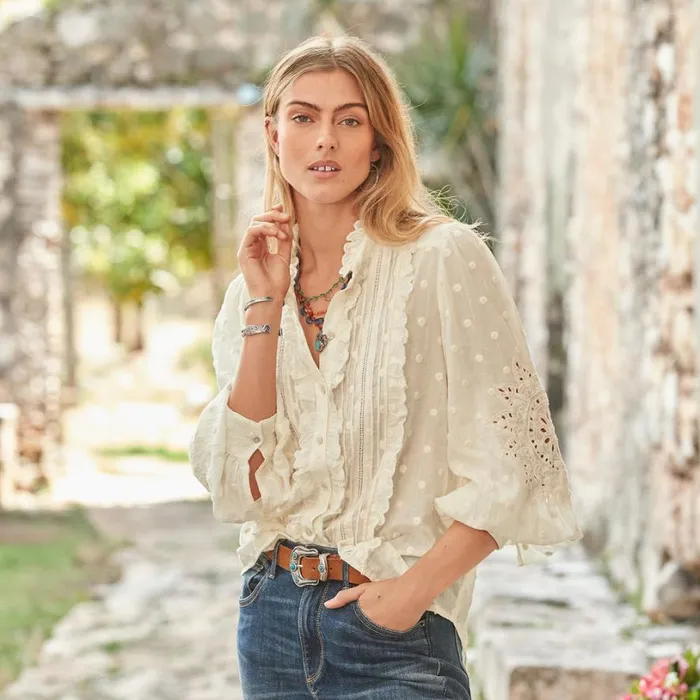 Women Tiffany Jo Shirt Orchid Sundance Catalog Tops