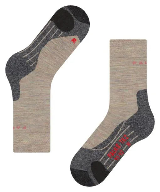 Women TK2 Explore Melange Women Trekking Socks Moon Mist FALKE Hiking Socks