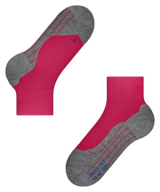 Women TK5 Wander Cool Short Women Trekking Short Sock Rose FALKE Hiking Socks