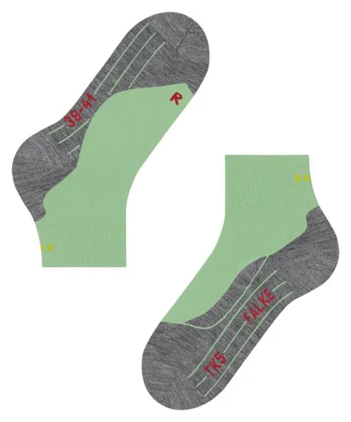 Women TK5 Wander Short Women Trekking Short Sock Quiet Green FALKE Hiking Socks