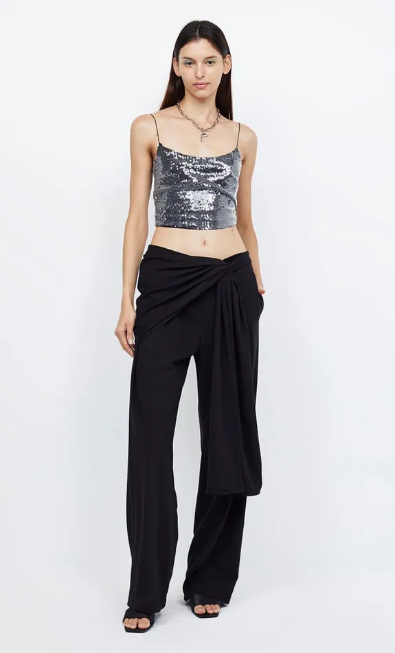 Women Tops Bec Bridge VENUS SEQUIN TANK Black