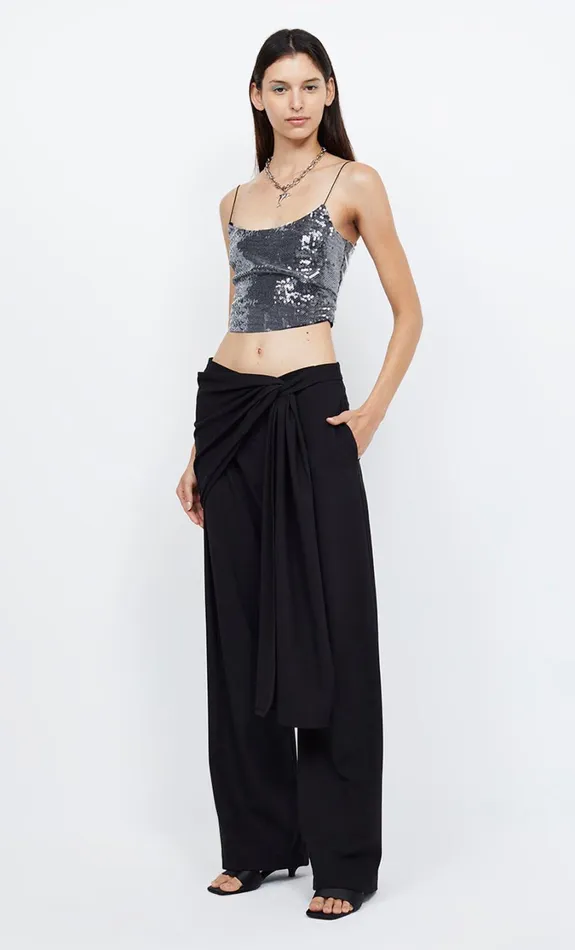 Women Tops Bec Bridge VENUS SEQUIN TANK Black