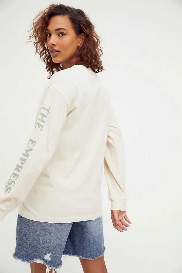 Women Tops Free People The Empress Oversized Long Sleeve Sand