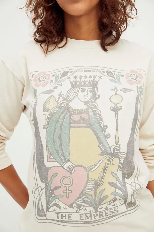 Women Tops Free People The Empress Oversized Long Sleeve Sand