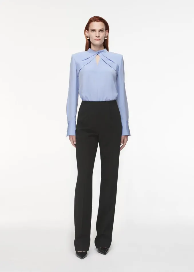 Women Tops Roland Mouret Silk Twist Top