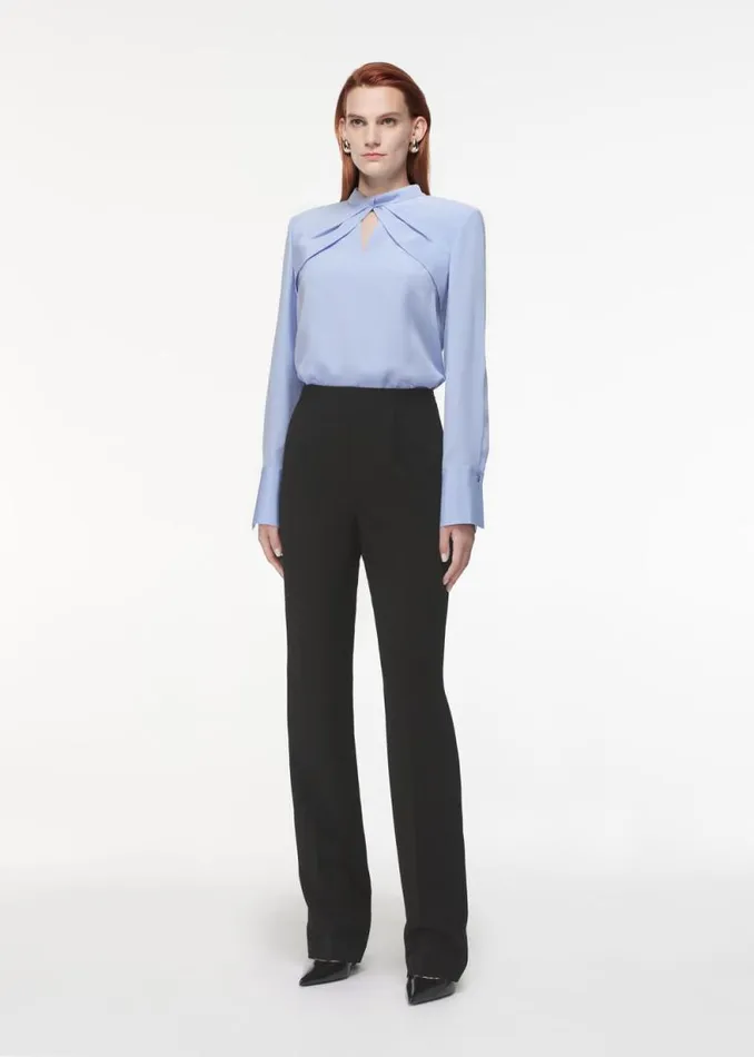 Women Tops Roland Mouret Silk Twist Top