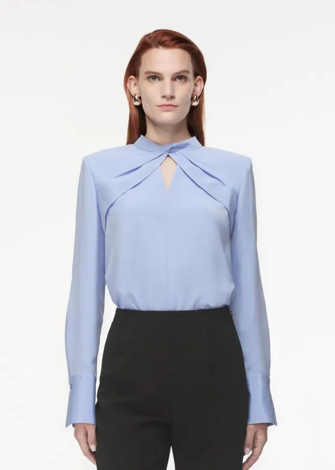 Women Tops Roland Mouret Silk Twist Top