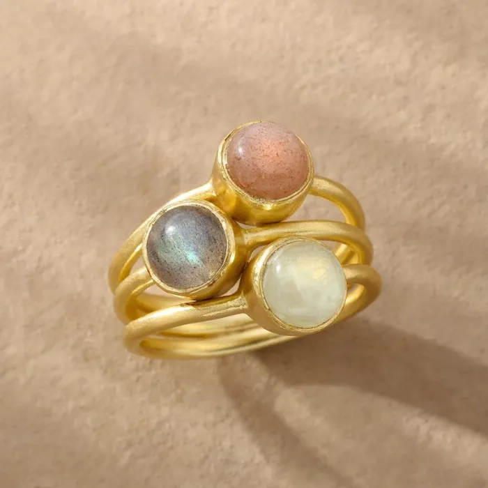 Women Triple Gemstone Ring Sundance Catalog Rings