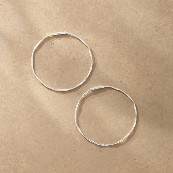 Women Twist and Shout Hoops Sundance Catalog Earrings