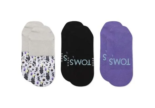 Women Ultimate No Show Socks Ghosts 3 Pack Multi Ghosts TOMS Socks
