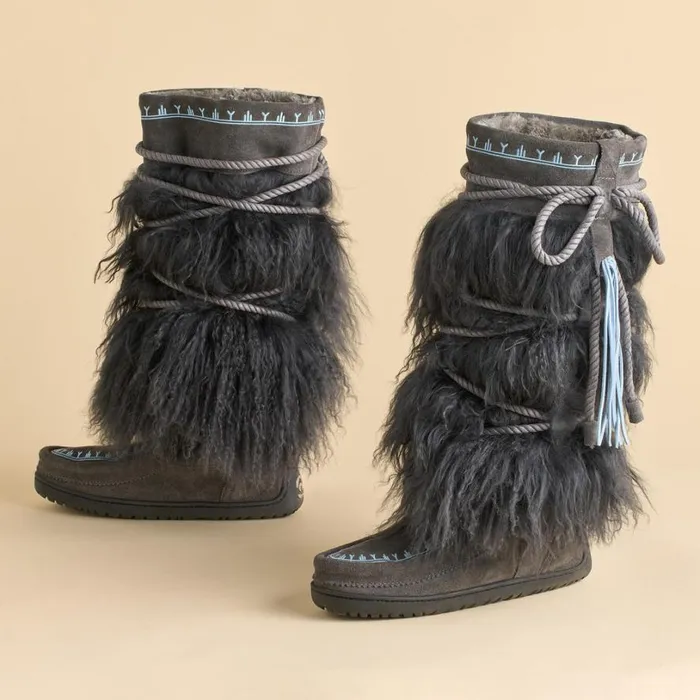 Women Ulu Mukluks Charcoal Sundance Catalog Boots