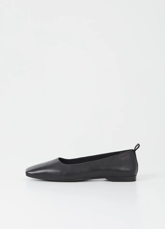 Women Vagabond Ballet Flats DELIA SHOES Black Leather