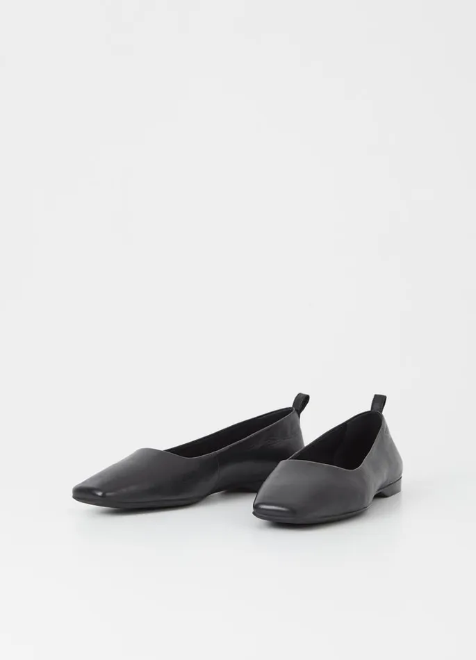 Women Vagabond Ballet Flats DELIA SHOES Black Leather