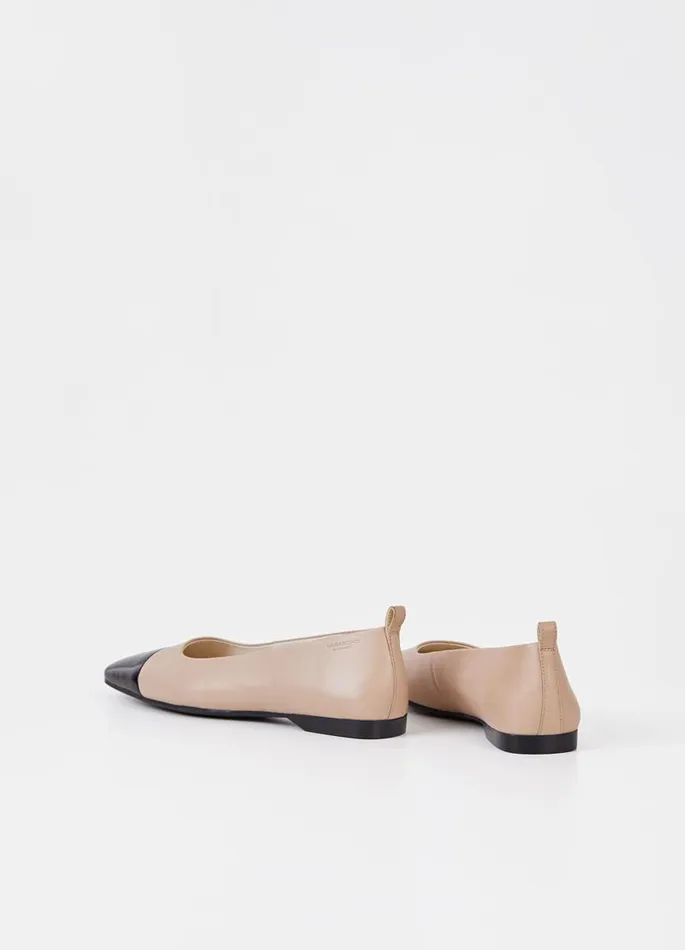 Women Vagabond Ballet Flats DELIA SHOES Light Brown Leatherpatent