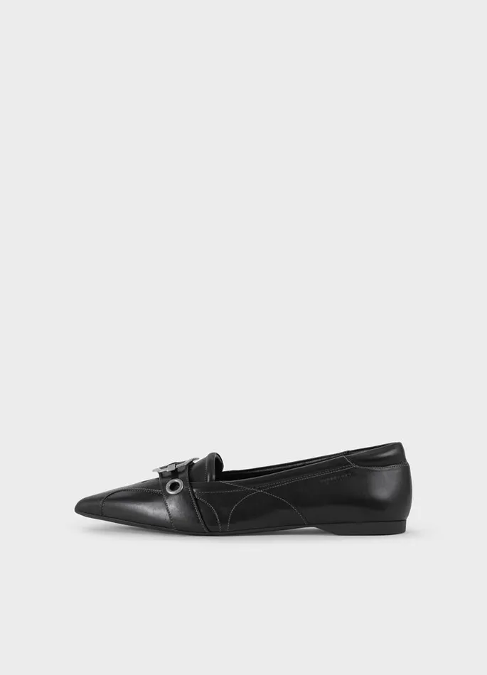 Women Vagabond Ballet Flats HERMINE SHOES Black Leather