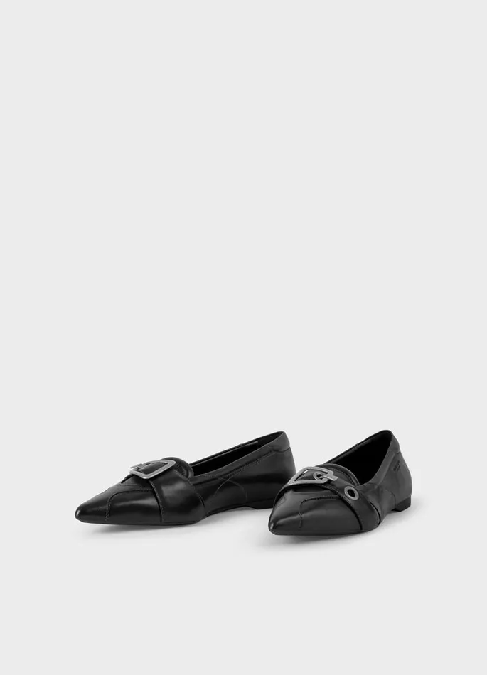 Women Vagabond Ballet Flats HERMINE SHOES Black Leather