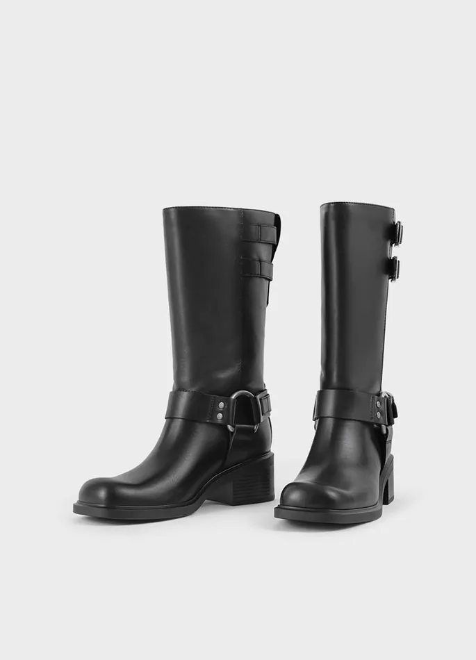 Women Vagabond Boots DANIELLA TALL BOOTS Black Leather