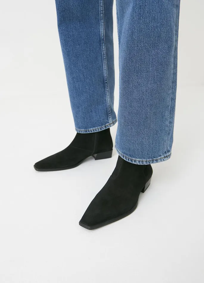 Women Vagabond Boots NELLA BOOTS Black Suede