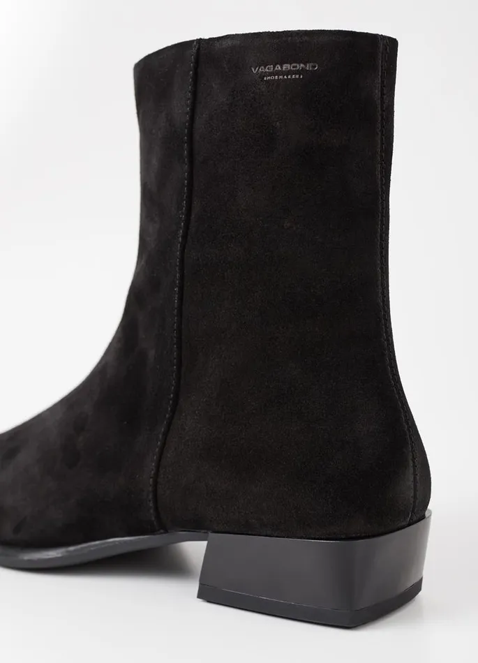 Women Vagabond Boots NELLA BOOTS Black Suede