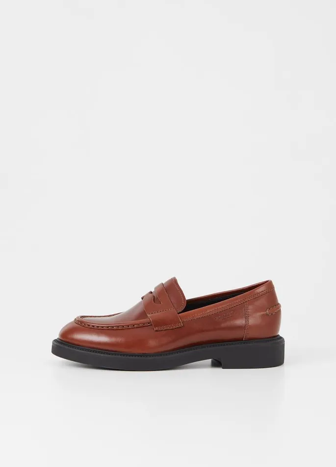 Women Vagabond Loafers ALEX W LOAFER Brown Leather