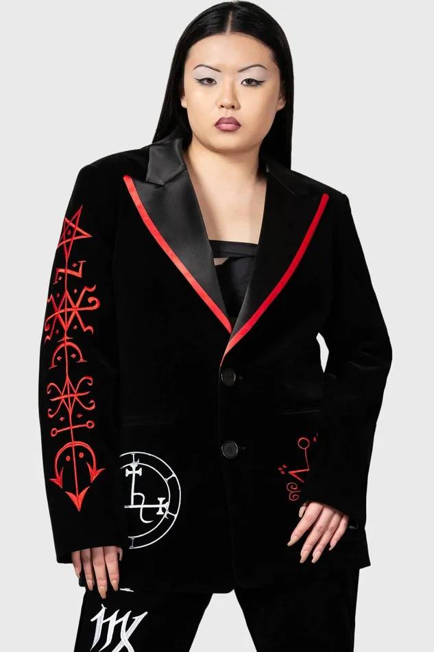 Women Velvet Killstar Beelzebub Jacket