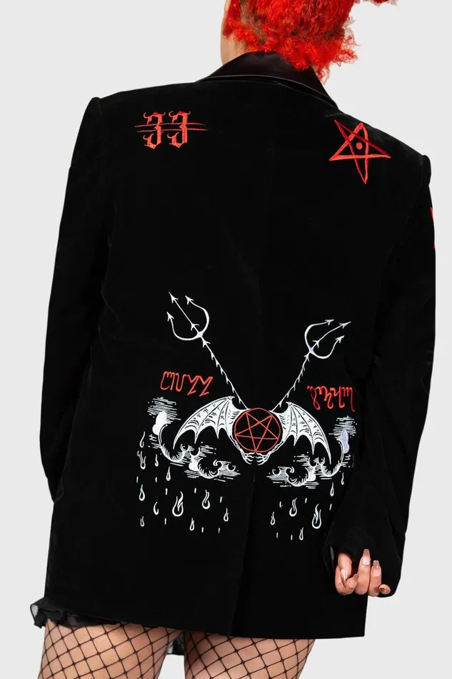 Women Velvet Killstar Beelzebub Jacket